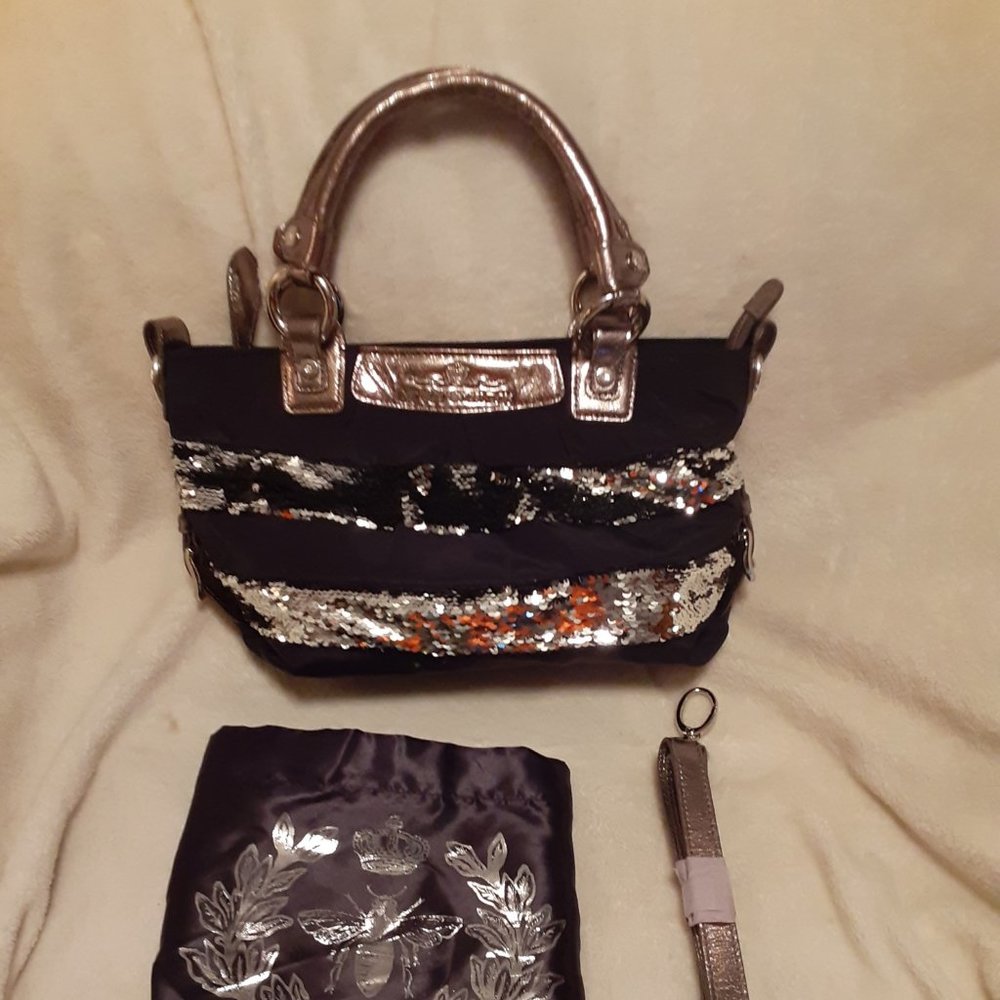 My Flat in London by Brighton black and silver bag